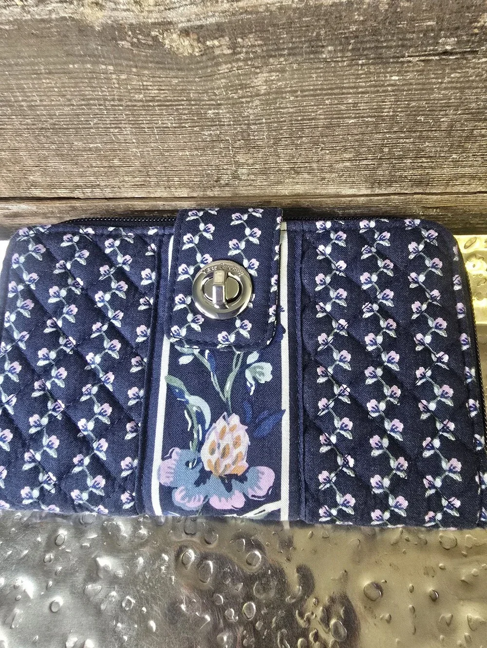 Vera Bradley RFID Turnlock Wallet In Perennial Buds Pattern, NWOT - Picture 2 of 6